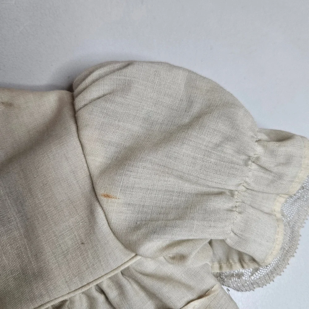 Vintage Christian Dior Enfant‎ Baby Dress Cream Lace Pintuck Heirloom French